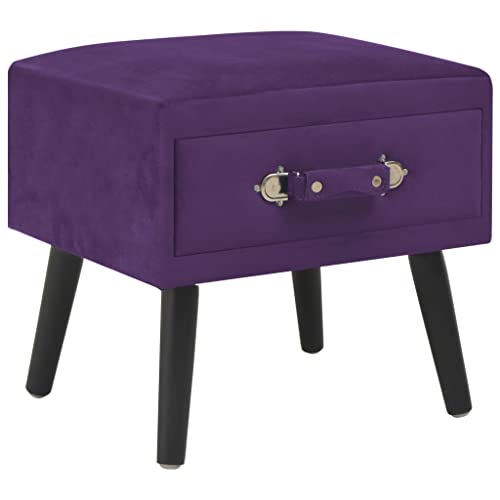 CKioict Nachttisch Dunkellila nachttische badschrank schmal for Wohnzimmer Schlafzimmer 40x35x40 Samt von CKioict
