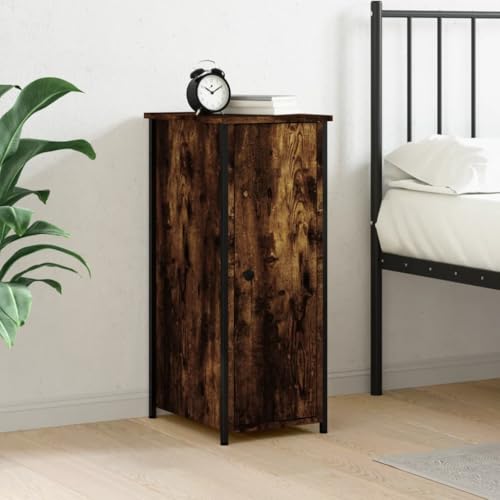 CKioict Nachttisch Räuchereiche nachttische beistelltisch for Zimmer Wohnzimmer 32x42x80 cm Holzwerkstoff von CKioict