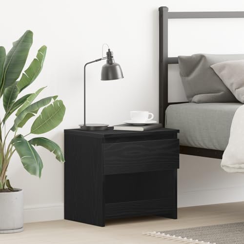 CKioict Nachttisch Schwarz Eiche kommode mit schubladen Bedside Table for Wohnzimmer Zimmer 40x30x39 cm Holzwerkstoff CKioict Nachttisch Schwarz Eiche kommode mit schubladen Bedside Table for Wohnzimmer Zimmer 40x30x39 cm Holzwerkstoff von CKioict