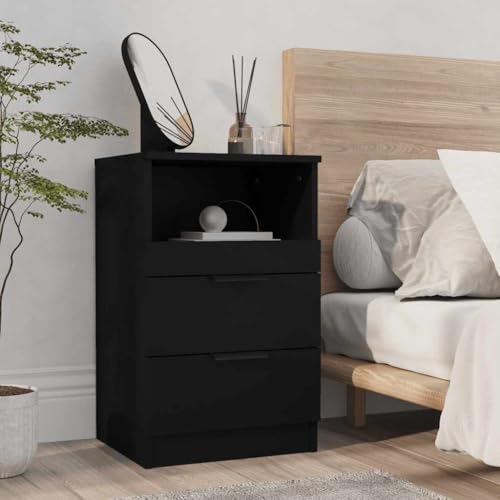 CKioict Nachttisch Schwarz Holzwerkstoff badschrank schmal nachttisch for Zimmer Wohnzimmer von CKioict