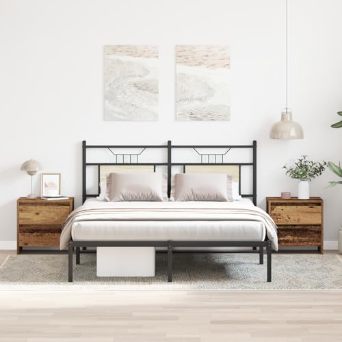 CKioict Nachttische 2 STK. Altholz nachtschrank badschrank schmal for Schlafzimmer Wohnzimmer 45x34x44,5 cm Holzwerkstoff von CKioict