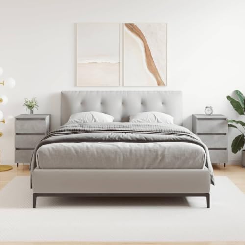 CKioict Nachttische 2 STK. Betongrau kommode mit schubladen nachttisch for Wohnzimmer Zimmer 40x35x69 cm Holzwerkstoff CKioict Nachttische 2 STK. Betongrau kommode mit schubladen nachttisch for Wohnzimmer Zimmer 40x35x69 cm Holzwerkstoff von CKioict