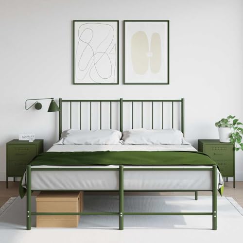 CKioict Nachttische 2 STK. Olivgrün nachtschrank Bedside Table for Zimmer Schlafzimmer 36x39x50,5 cm Stahl CKioict Nachttische 2 STK. Olivgrün nachtschrank Bedside Table for Zimmer Schlafzimmer 36x39x50,5 cm Stahl von CKioict