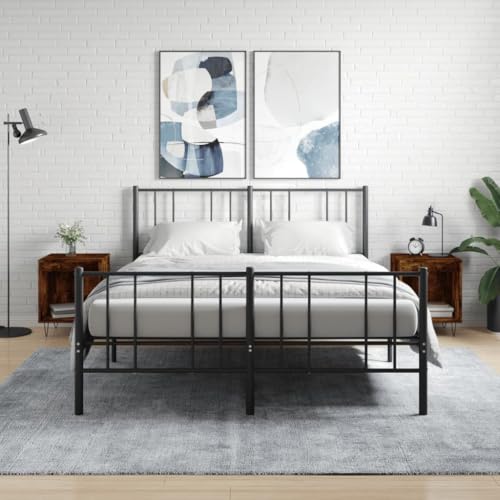 CKioict Nachttische 2 STK. Räuchereiche Bedside Table kommode mit schubladen for Wohnzimmer Zimmer 40x35x50 cm Holzwerkstoff CKioict Nachttische 2 STK. Räuchereiche Bedside Table kommode mit schubladen for Wohnzimmer Zimmer 40x35x50 cm Holzwerkstoff von CKioict
