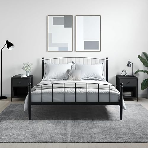 CKioict Nachttische 2 STK. Schwarz Bedside Table badschrank schmal for Wohnzimmer Schlafzimmer 40x42x50 cm Holzwerkstoff CKioict Nachttische 2 STK. Schwarz Bedside Table badschrank schmal for Wohnzimmer Schlafzimmer 40x42x50 cm Holzwerkstoff von CKioict