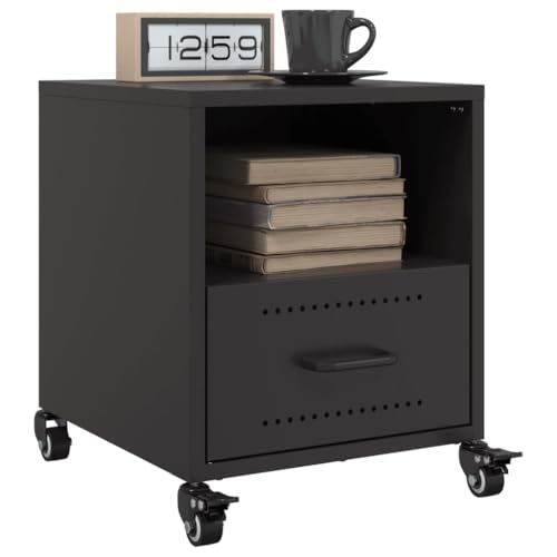 CKioict Nachttische 2 STK. Schwarz badschrank schmal Bedside Table for Zimmer Wohnzimmer 36x39x43,5 cm Stahl CKioict Nachttische 2 STK. Schwarz badschrank schmal Bedside Table for Zimmer Wohnzimmer 36x39x43,5 cm Stahl von CKioict
