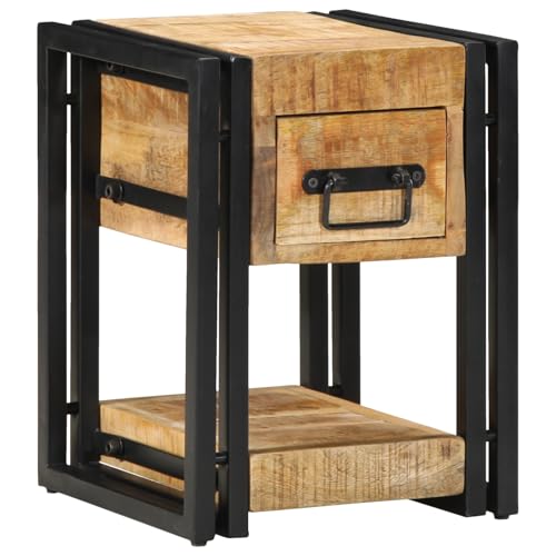CKioict Nachttische 2 STK. kommode mit schubladen nachtschrank for Wohnzimmer Schlafzimmer 40x40x40 cm Massivholz Mango von CKioict