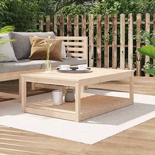 CKioict Outdoor Tisch Terrassentisch Stehtisch Outdoor Gartentisch 121x82,5x45 cm Massivholz KieferFür Gärten, Rasenflächen, Balkone von CKioict