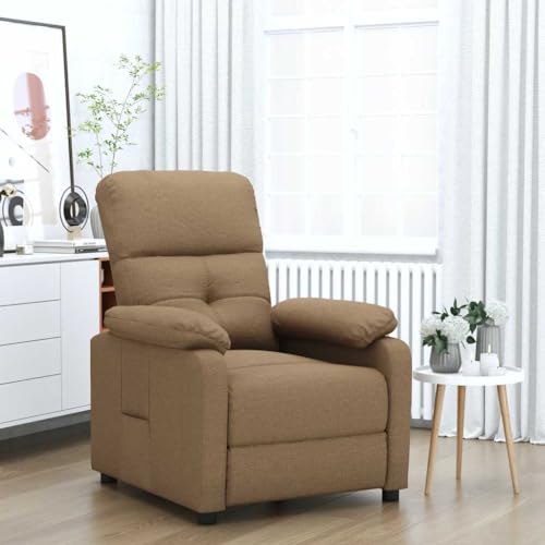 CKioict Relaxsessel Braun Stoff Lounge Sessel Stuhl schminktisch for Balkon Wohnzimmer von CKioict