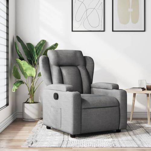 CKioict Relaxsessel Dunkelgrau Stoff cocktailsessel Lounge Sessel for Schlafzimmer Balkon von CKioict