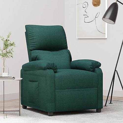 CKioict Relaxsessel Dunkelgrün Stoff Stuhl schminktisch fernsehsessel for Innenraum Wohnzimmer von CKioict