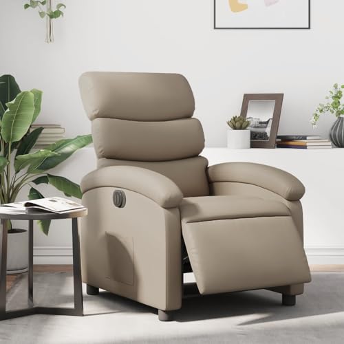 CKioict Relaxsessel Elektrisch Cappuccino-Braun Kunstleder fernsehsessel Lounge Sessel for Balkon Büro von CKioict