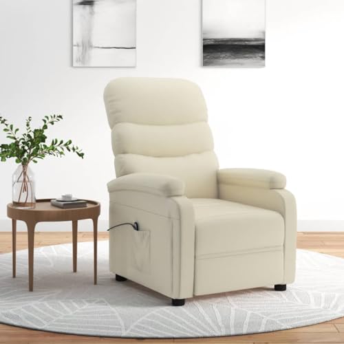 CKioict Relaxsessel Elektrisch Creme Kunstleder cocktailsessel ohrensessel mit hocker for Schlafzimmer Büro CKioict Relaxsessel Elektrisch Creme Kunstleder cocktailsessel ohrensessel mit hocker for Schlafzimmer Büro von CKioict