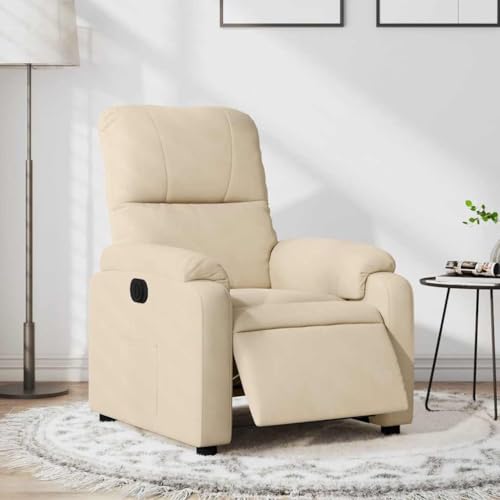 CKioict Relaxsessel Elektrisch Creme Mikrofasergewebe fernsehsessel cocktailsessel for Schlafzimmer Büro von CKioict