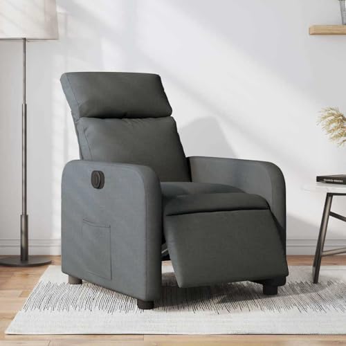 CKioict Relaxsessel Elektrisch Dunkelgrau Stoff lesesessel ohrensessel mit hocker for Schlafzimmer Innenraum CKioict Relaxsessel Elektrisch Dunkelgrau Stoff lesesessel ohrensessel mit hocker for Schlafzimmer Innenraum von CKioict