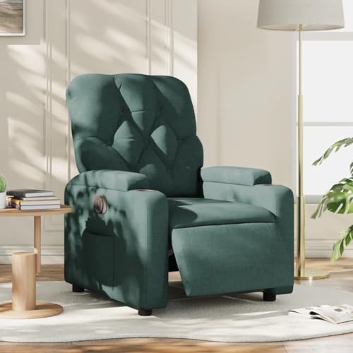 CKioict Relaxsessel Elektrisch Dunkelgrün Stoff Chair fernsehsessel for Balkon Innenraum von CKioict