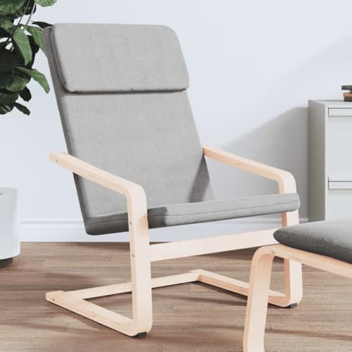 CKioict Relaxsessel Hellgrau Stoff fernsehsessel ohrensessel mit hocker for Büro Schlafzimmer von CKioict