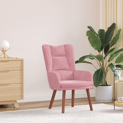 CKioict Relaxsessel Rosa Samt fernsehsessel Lounge Sessel for Schlafzimmer Innenraum von CKioict