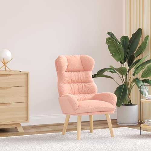 CKioict Relaxsessel Rosa Wollähnlicher Stoff ohrensessel mit hocker cocktailsessel for Büro Innenraum CKioict Relaxsessel Rosa Wollähnlicher Stoff ohrensessel mit hocker cocktailsessel for Büro Innenraum von CKioict