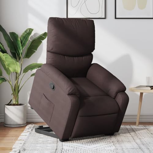 CKioict Relaxsessel mit Aufstehhilfe Dunkelbraun Stoff Stuhl schminktisch lesesessel for Wohnzimmer Schlafzimmer CKioict Relaxsessel mit Aufstehhilfe Dunkelbraun Stoff Stuhl schminktisch lesesessel for Wohnzimmer Schlafzimmer von CKioict