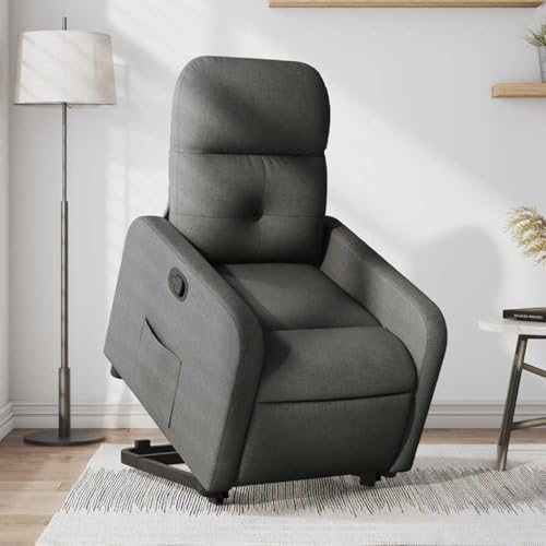 CKioict Relaxsessel mit Aufstehhilfe Dunkelgrau Stoff fernsehsessel ohrensessel mit hocker for Schlafzimmer Wohnzimmer CKioict Relaxsessel mit Aufstehhilfe Dunkelgrau Stoff fernsehsessel ohrensessel mit hocker for Schlafzimmer Wohnzimmer von CKioict