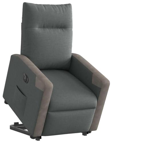 CKioict Relaxsessel mit Aufstehhilfe Elektrisch Dunkelgrau Stoff Chair fernsehsessel for Schlafzimmer Büro von CKioict