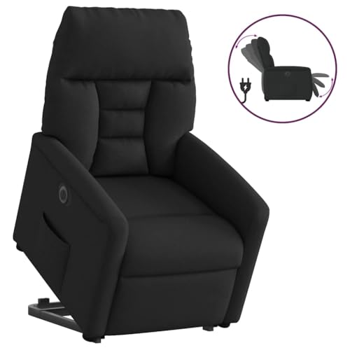 CKioict Relaxsessel mit Aufstehhilfe Elektrisch Schwarz Stoff fernsehsessel Stuhl schminktisch for Schlafzimmer Büro von CKioict