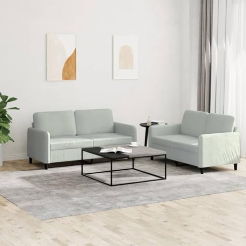 CKioict Samt Sofagarnitur 3-Sitzer mit Metallgestell, Bequemes Wohnzimmer Sofa mit Dicker Polsterung, Sitzbank für Entspannen und Fernsehen, Robust und Stabil bis 110 von CKioict