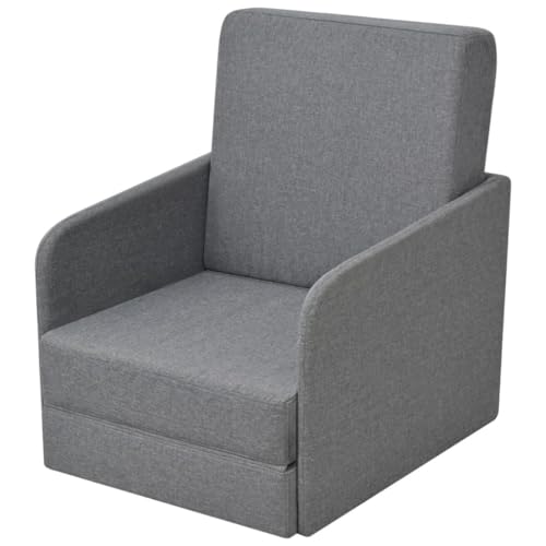 CKioict Schlafsessel Ausziehbar Hellgrau Stoff Chair fernsehsessel for Schlafzimmer Innenraum von CKioict