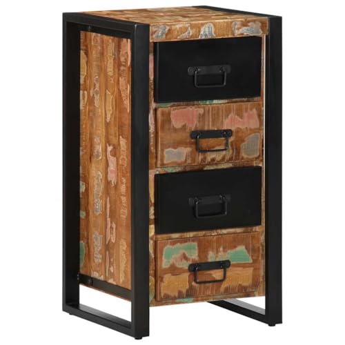 CKioict Schubladenschrank Mehrfarbig gartenschrank kleiderschrank for Innenraum Büro 40x40x75 cm Altholz Massiv von CKioict