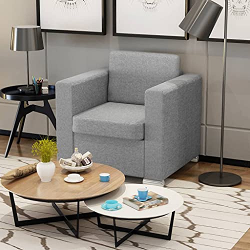 CKioict Sessel Hellgrau Stoff fernsehsessel Lounge Sessel for Büro Wohnzimmer von CKioict