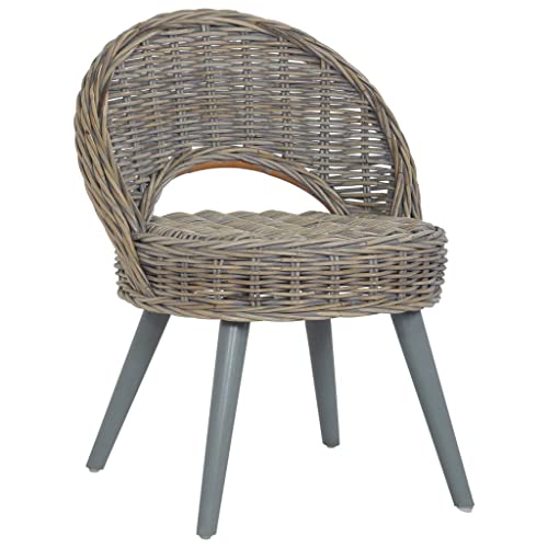 CKioict Sessel Kubu-Rattan Grau Lounge Sessel lesesessel for Schlafzimmer Wohnzimmer von CKioict