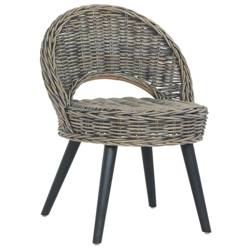 CKioict Sessel Kubu-Rattan Schwarz ohrensessel mit hocker Stuhl schminktisch for Innenraum Balkon von CKioict