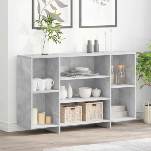 CKioict Sideboard Betongrau kommoden Schrank for Wohnzimmer Innenraum 120x30x75 cm Holzwerkstoff von CKioict