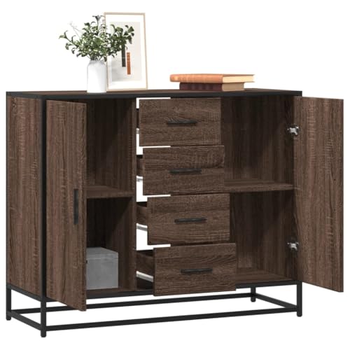 CKioict Sideboard Braun Eichen-Optik kommoden Schrank for Schlafzimmer Innenraum 92x35x76 cm Holzwerkstoff CKioict Sideboard Braun Eichen-Optik kommoden Schrank for Schlafzimmer Innenraum 92x35x76 cm Holzwerkstoff von CKioict