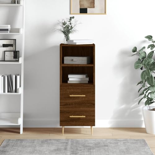 CKioict Sideboard Braun Eichen-Optik sideboards Schrank for Büro Innenraum 34,5x34x90 cm Holzwerkstoff von CKioict