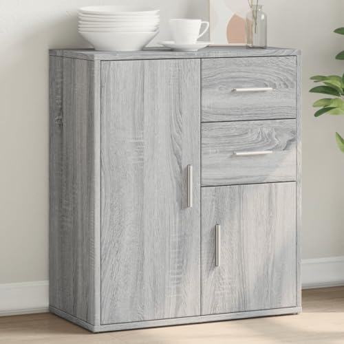 CKioict Sideboard Grau Sonoma-Eiche flurschrank Schrank for Büro Innenraum 60x31x70 cm Holzwerkstoff von CKioict