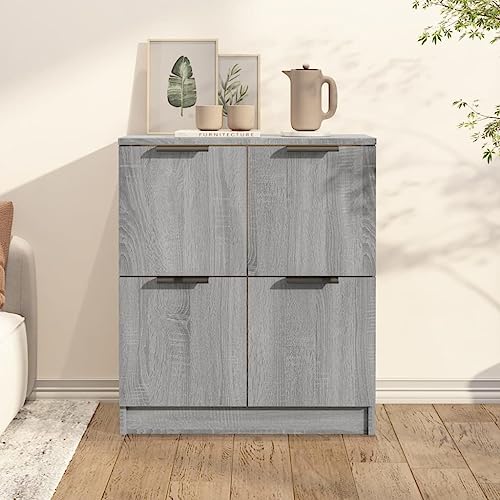 CKioict Sideboard Grau Sonoma gartenschrank kleiderschrank for Innenraum Schlafzimmer 60x30x70 cm Holzwerkstoff von CKioict