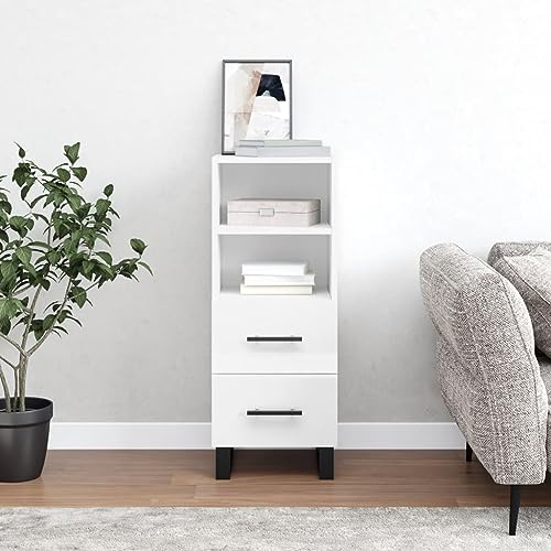 CKioict Sideboard Hochglanz-Weiß kleiderschrank sideboards for Schlafzimmer Innenraum 34,5x34x90 cm Holzwerkstoff von CKioict
