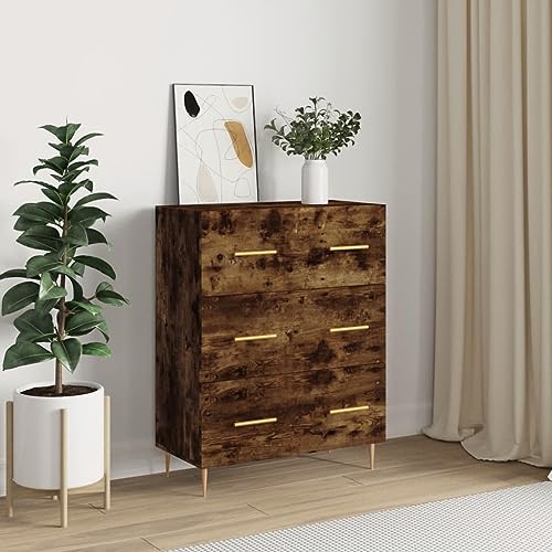 CKioict Sideboard Räuchereiche sideboards flurschrank for Innenraum Büro 69,5x34x90 cm Holzwerkstoff von CKioict