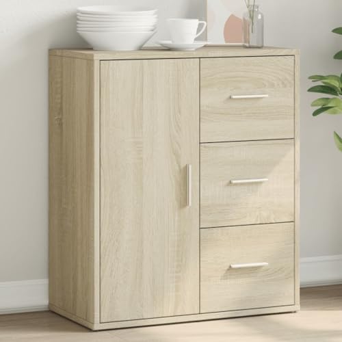CKioict Sideboard Sonoma-Eiche Schrank kleiderschrank for Büro Wohnzimmer 60x31x70 cm Holzwerkstoff von CKioict