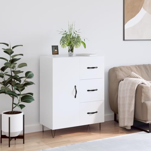 CKioict Sideboard Weiß flurschrank gartenschrank for Wohnzimmer Innenraum 69,5x34x90 cm Holzwerkstoff von CKioict