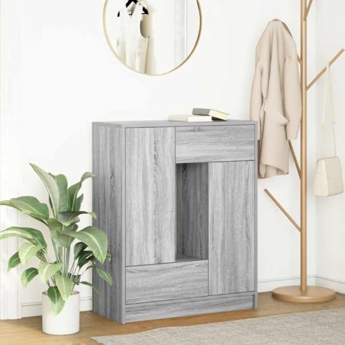 CKioict Sideboard mit Schubladen und Türen Grau Sonoma gartenschrank Schrank for Innenraum Wohnzimmer 73x31x90 cm CKioict Sideboard mit Schubladen und Türen Grau Sonoma gartenschrank Schrank for Innenraum Wohnzimmer 73x31x90 cm von CKioict