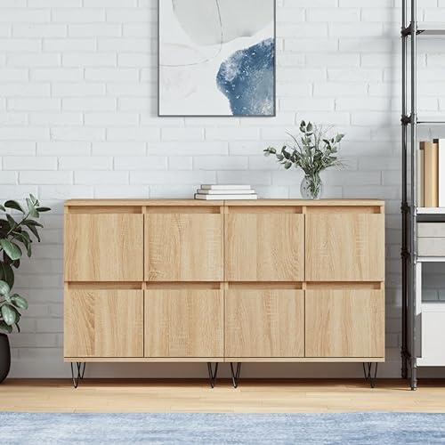 CKioict Sideboards 2 STK. Sonoma-Eiche Holzwerkstoff Schrank kommoden for Schlafzimmer Büro von CKioict