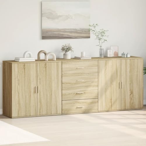 CKioict Sideboards 3 STK. Sonoma-Eiche Holzwerkstoff flurschrank kleiderschrank for Schlafzimmer Wohnzimmer CKioict Sideboards 3 STK. Sonoma-Eiche Holzwerkstoff flurschrank kleiderschrank for Schlafzimmer Wohnzimmer von CKioict