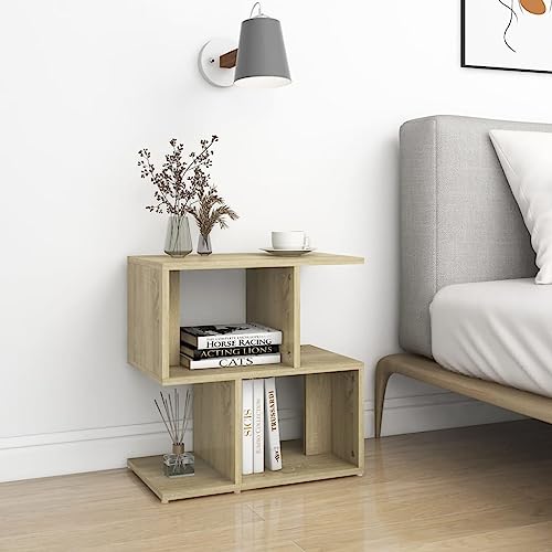 CKioict Telefontisch Ablagetisch Modern Nachtkästchen Nachttisch Sonoma-Eiche 50x30x51,5 cm Holzwerkstofffür kleine Räume, Wohnzimmer, Schlafzimmer von CKioict