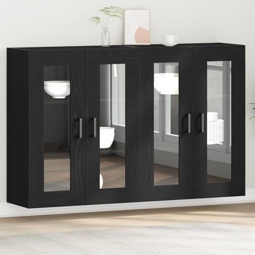 CKioict Wandregale 2er Set in schwarzem Eichenholz, sideboards gartenschrank for Wohnzimmer Büro 69,5 x 34 x 90 cm CKioict Wandregale 2er Set in schwarzem Eichenholz, sideboards gartenschrank for Wohnzimmer Büro 69,5 x 34 x 90 cm von CKioict