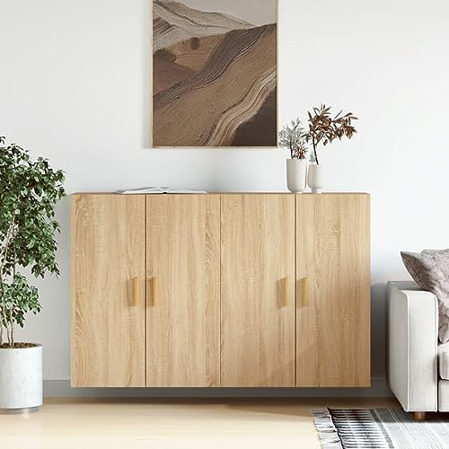 CKioict Wandschränke 2 STK. Sonoma-Eiche Holzwerkstoff gartenschrank sideboards for Büro Innenraum von CKioict