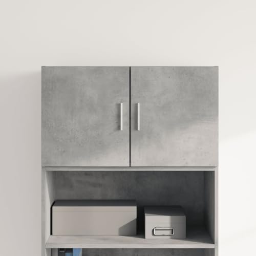 CKioict Wandschrank Betongrau kommoden gartenschrank for Wohnzimmer Schlafzimmer 70x42,5x40 cm Holzwerkstoff von CKioict