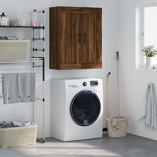 CKioict Wandschrank Braun Eichen-Optik gartenschrank kommoden for Wohnzimmer Büro 69,5x34x90 cm Holzwerkstoff von CKioict